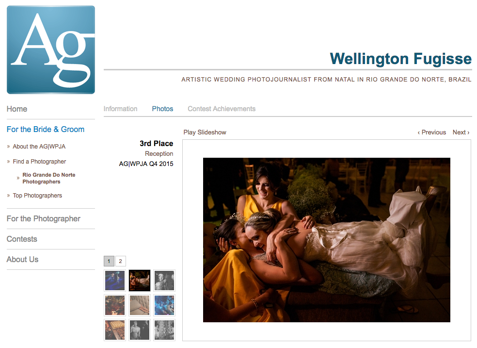 Foto premiada pela AGWPJA - The Artistic Guild of the Wedding Photojournalist Association - www.agwpja.com