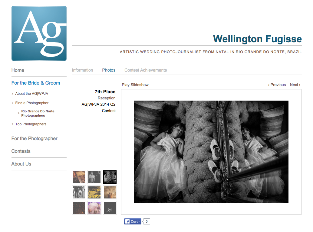 Foto premiada pela AGWPJA - The Artistic Guild of the Wedding Photojournalist Association - www.agwpja.com