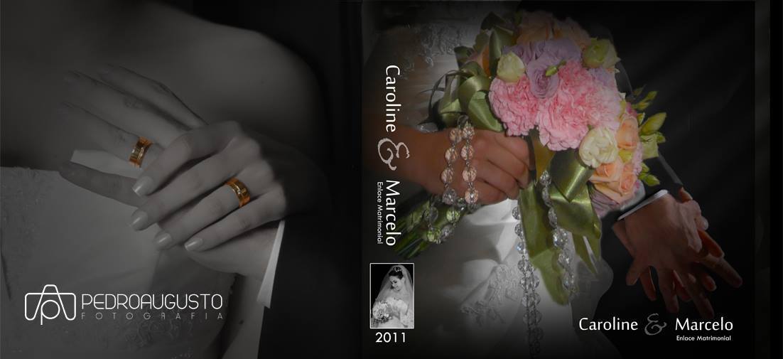 Capa de álbum de casamento