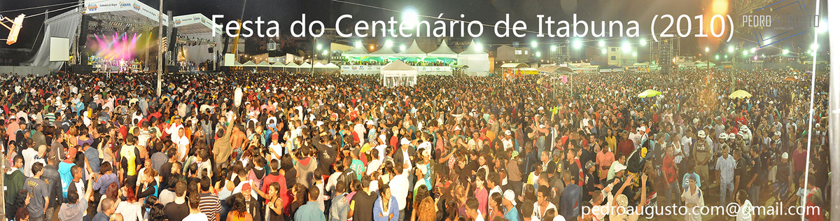Panorâmica do  evento do centésimo aniversário de Itabuna