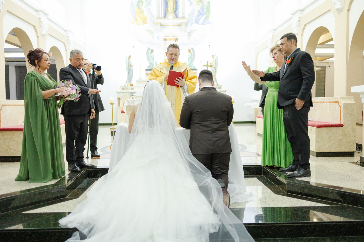 Casamento noturno igreja matriz de Santa Bárbara D'Oeste