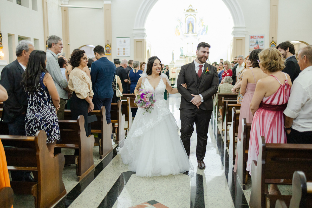 Casamento noturno igreja matriz de Santa Bárbara D'Oeste