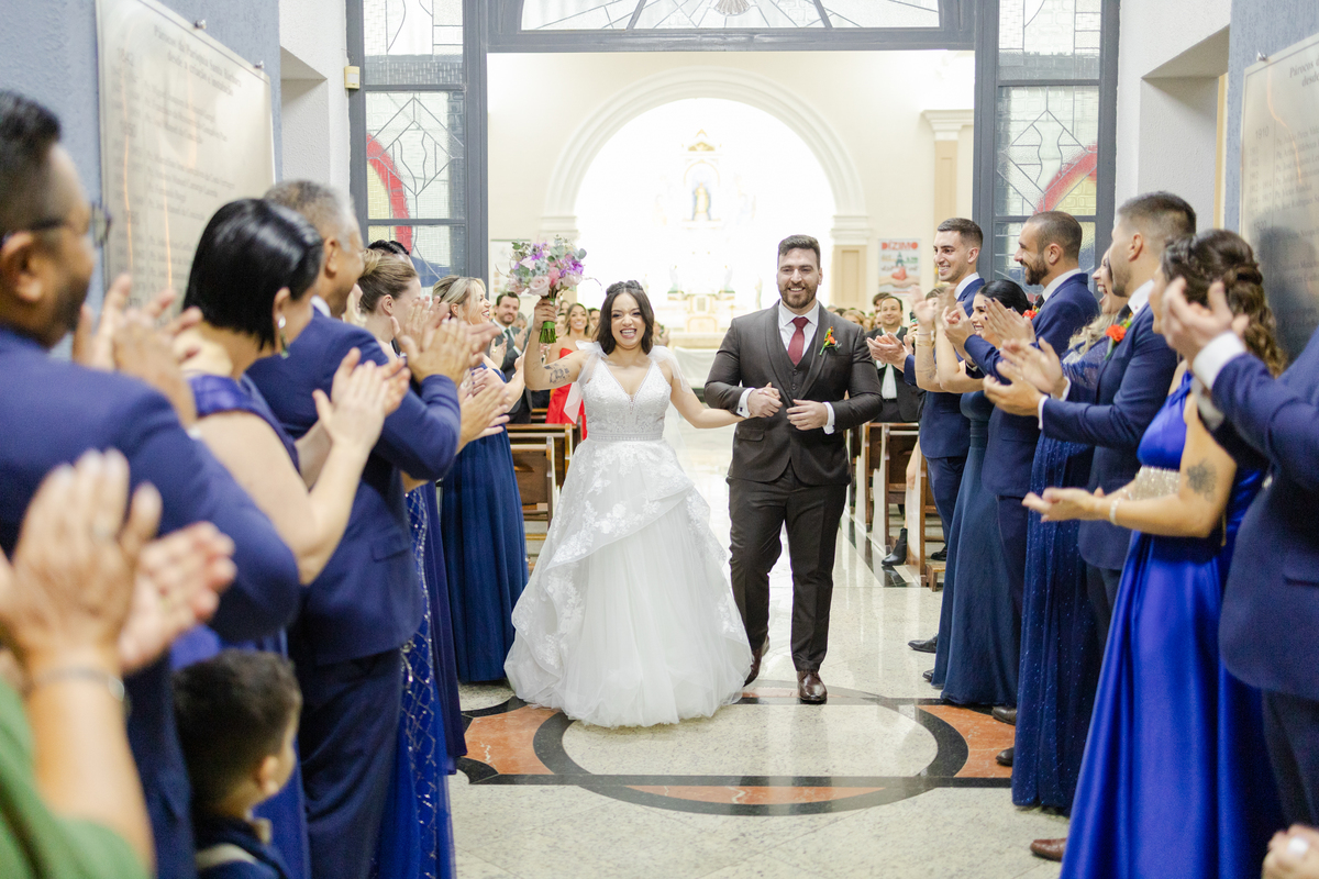 Casamento noturno igreja matriz de Santa Bárbara D'Oeste
