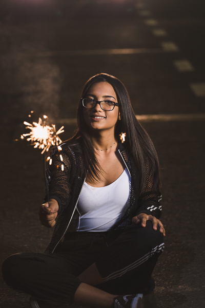 Foto com vela de mão