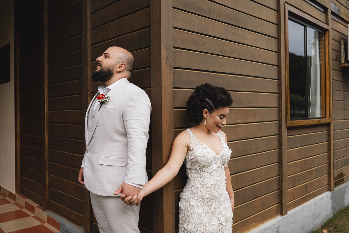 First touch de casamento na praia