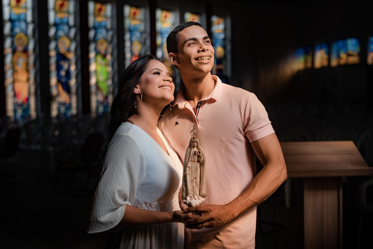 Ensaio de casal, casamento, pre-wedding, pré-casamento, paróquia Sagrado Coração de Jesus, Morro Branco, Lagoa nova, Natal - RN