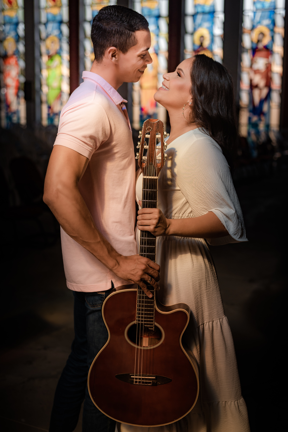 Ensaio de casal, casamento, pre-wedding, pré-casamento, paróquia Sagrado Coração de Jesus, Morro Branco, Lagoa nova, Natal - RN