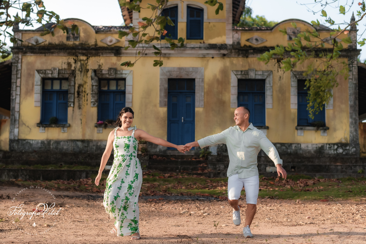 Ensaio de Casal da Letícia e do Jussier, na casa Grande do Engenho Umburana em Ceará-Mirim / RN.