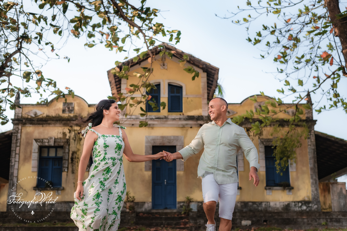 Ensaio de Casal da Letícia e do Jussier, na casa Grande do Engenho Umburana em Ceará-Mirim / RN.