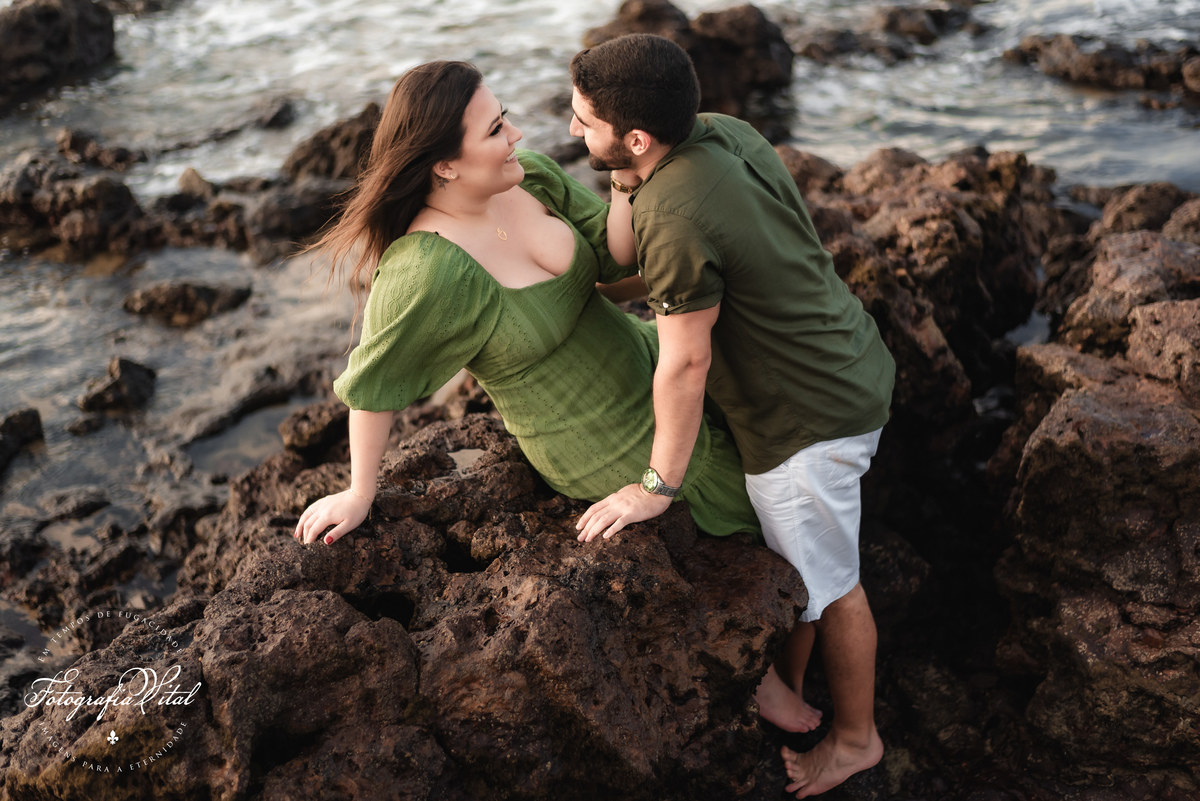 Ensaio de Casal na praia de extremos em Natal rn, Ensaio de casal ao por do sol