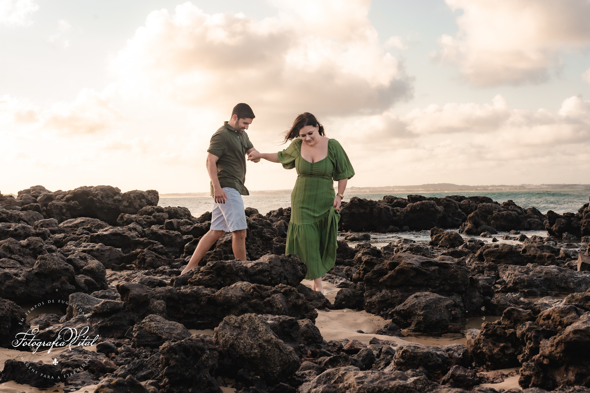 Ensaio de Casal na praia de extremos em Natal rn, Ensaio de casal ao por do sol