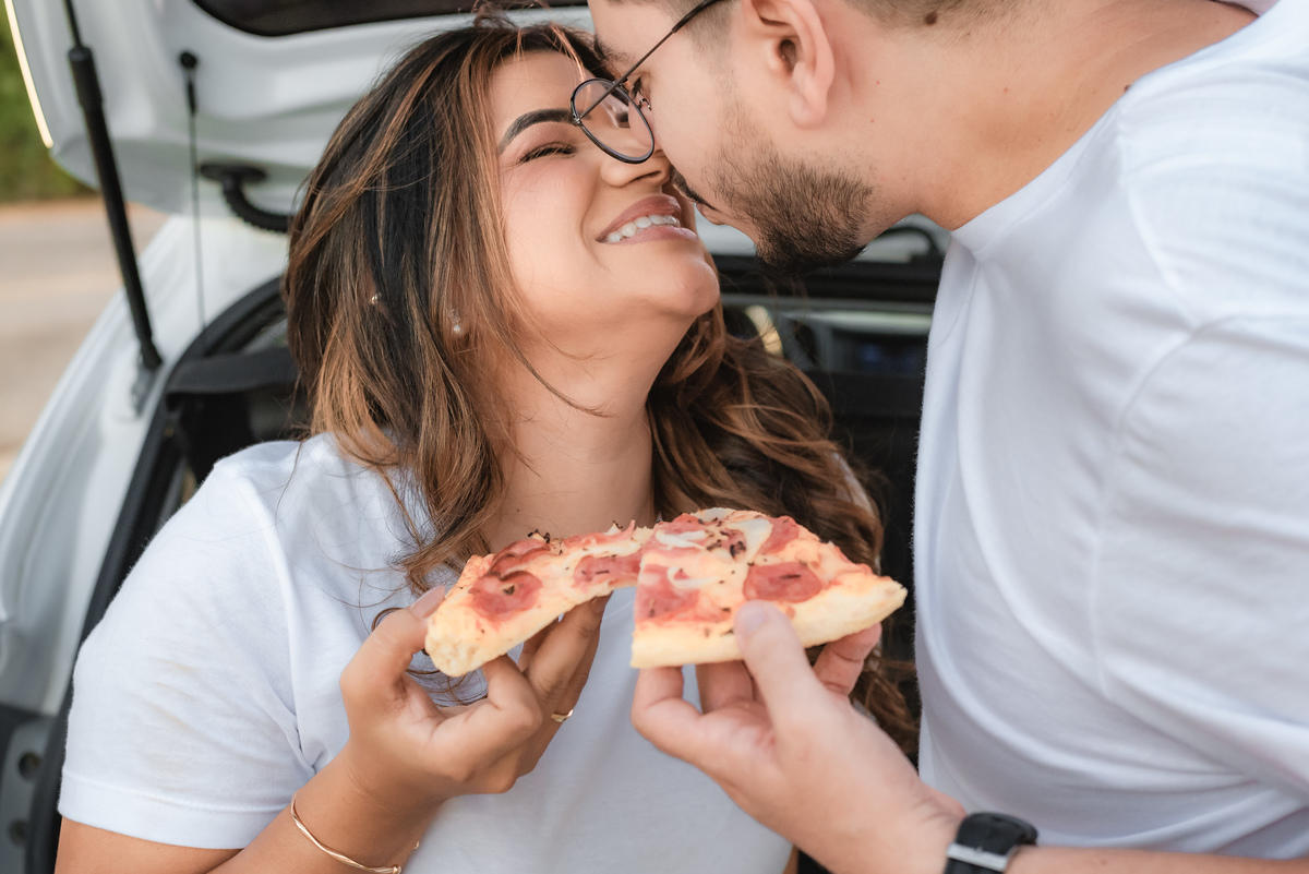 ensaio de casal na estrada