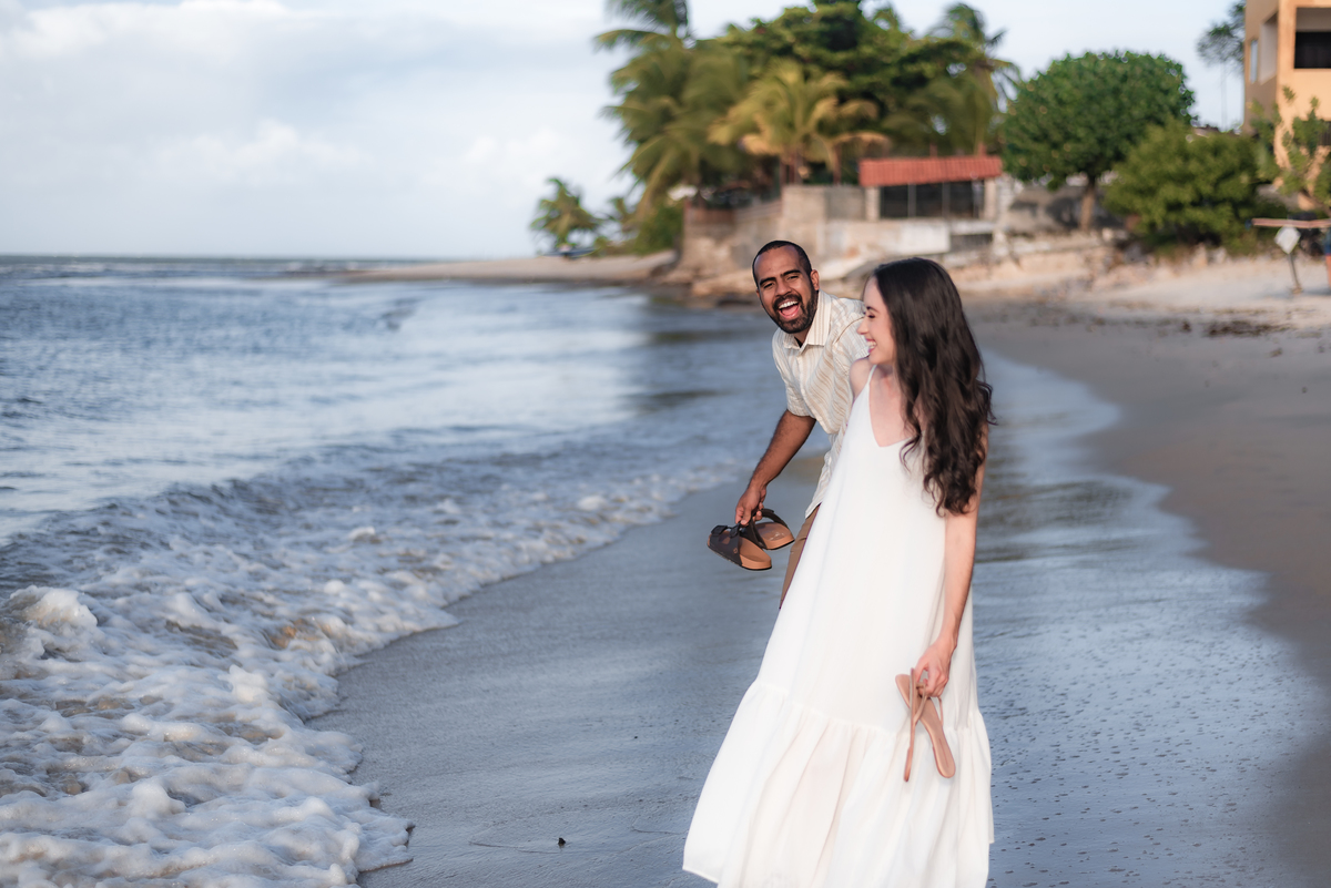Ensaio pré-casamento Janine e Tainã, fotografia vital, fotografo em natal, Praia de Genipabu - Extremoz, RN