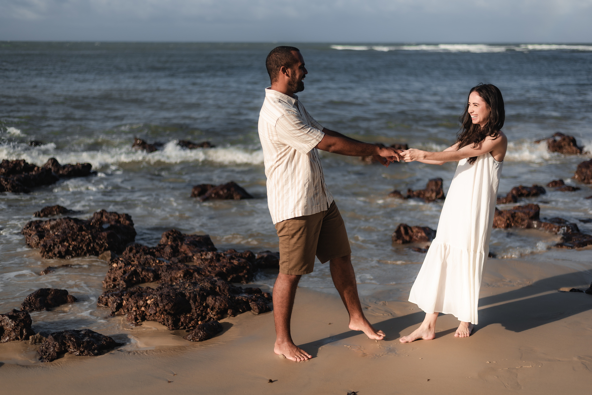 Ensaio pré-casamento Janine e Tainã, fotografia vital, fotografo em natal, Praia de Genipabu - Extremoz, RN