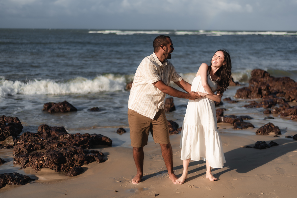 Ensaio pré-casamento Janine e Tainã, fotografia vital, fotografo em natal, Praia de Genipabu - Extremoz, RN