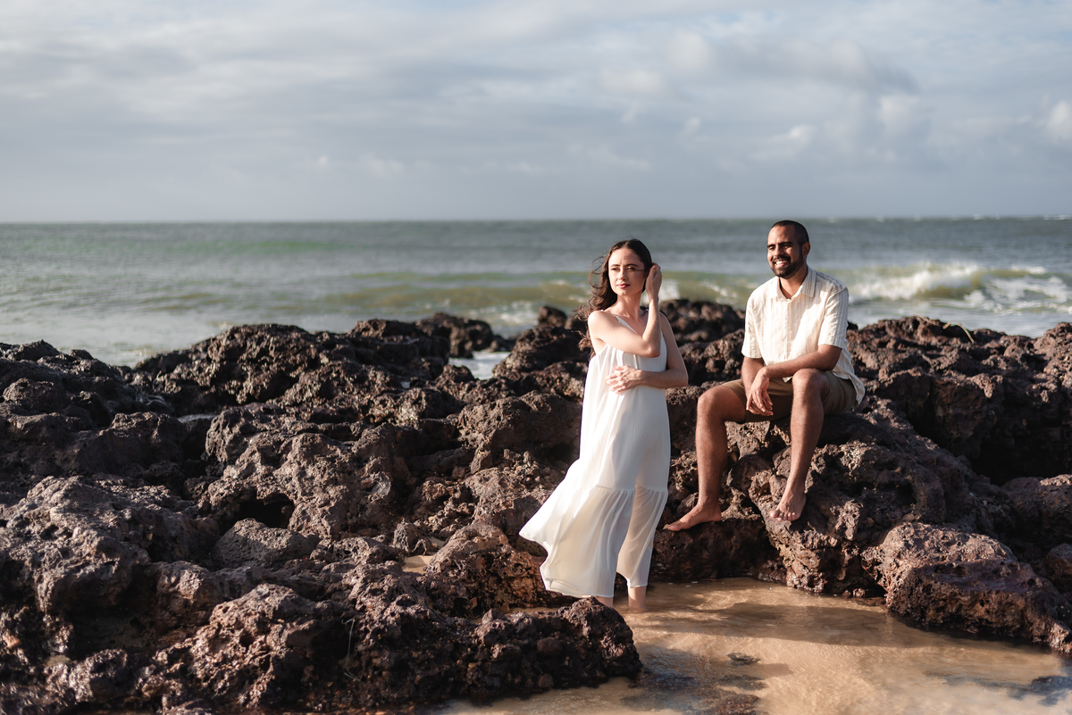 Ensaio pré-casamento Janine e Tainã, fotografia vital, fotografo em natal, Praia de Genipabu - Extremoz, RN