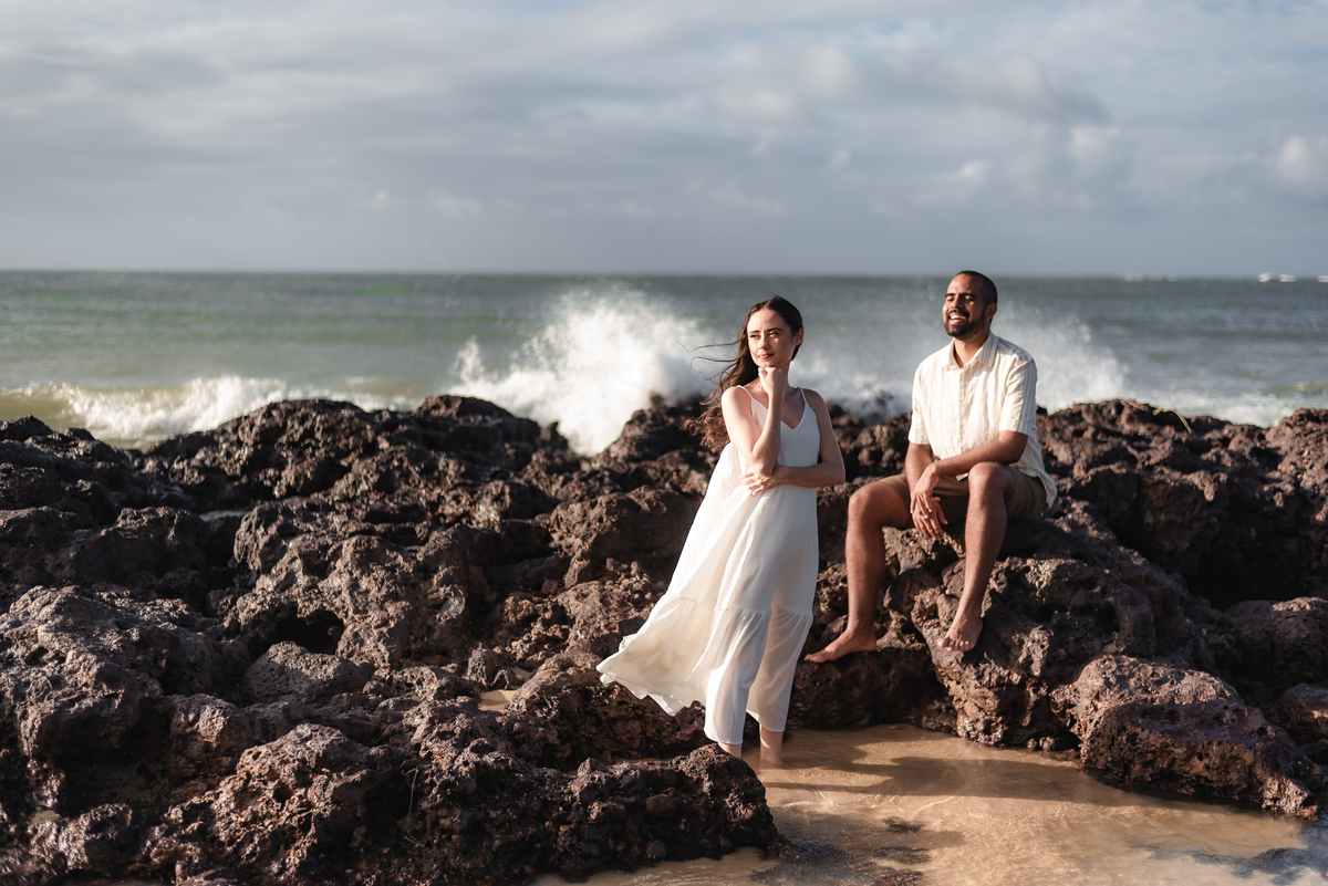 Ensaio pré-casamento Janine e Tainã, fotografia vital, fotografo em natal, Praia de Genipabu - Extremoz, RN
