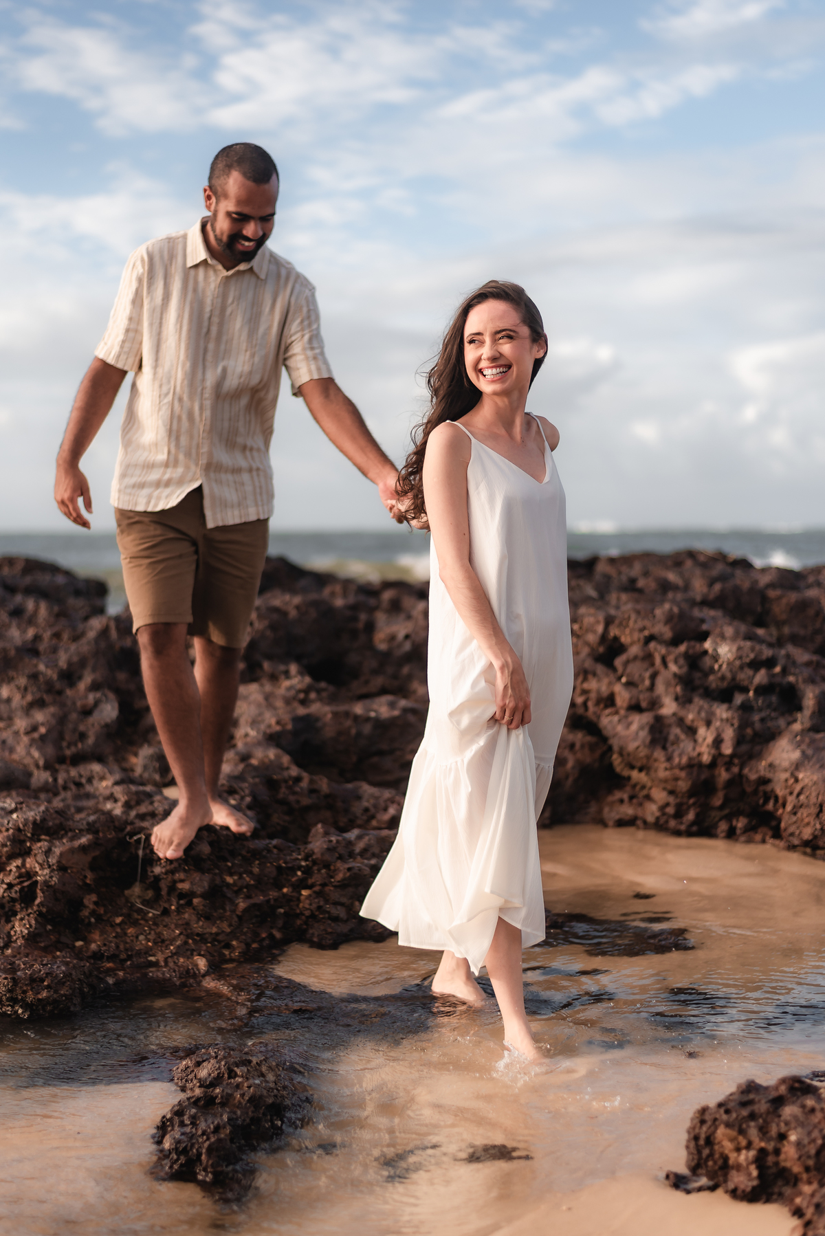 Ensaio pré-casamento Janine e Tainã, fotografia vital, fotografo em natal, Praia de Genipabu - Extremoz, RN