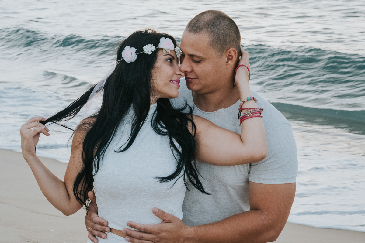 ensaio de casais na praia