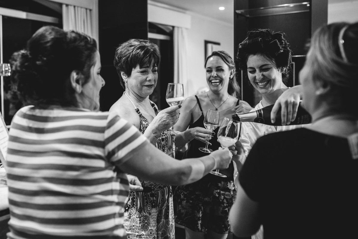 making of da noiva, vestido de noiva, madrinhas , brinde