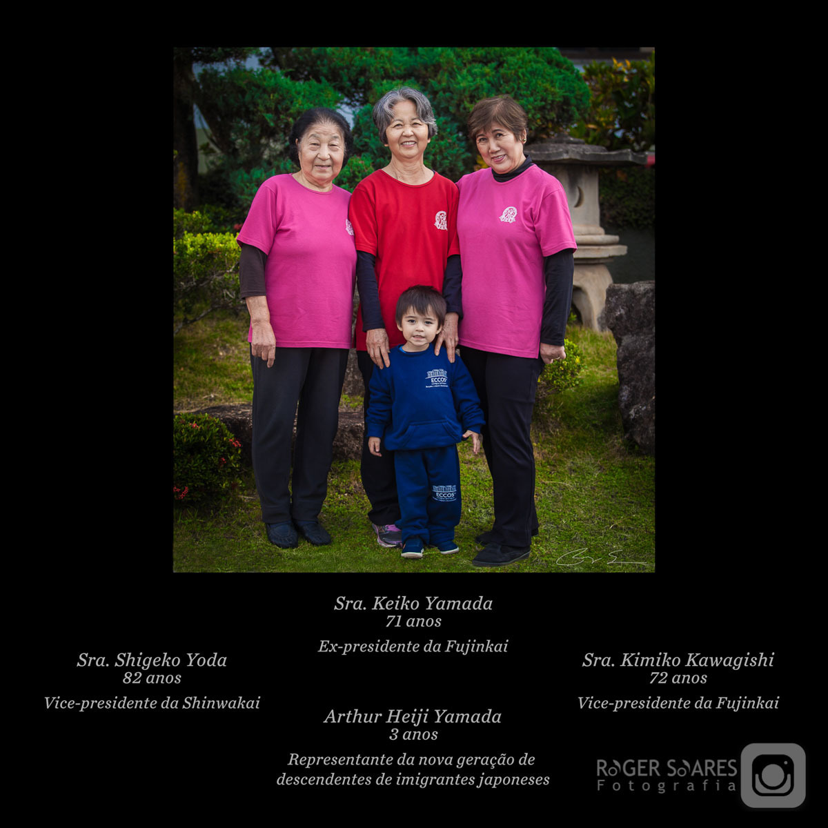 Exposição Fotográfica Aruja São Paulo Prefeitura Roger Soares Fotografo Documental Fotografia Artística Telas Impressão Personalidades Idosos Professores Arte Fine Retratista Cultura Japonesa Grêmio Polo Cultural Clube Japonês