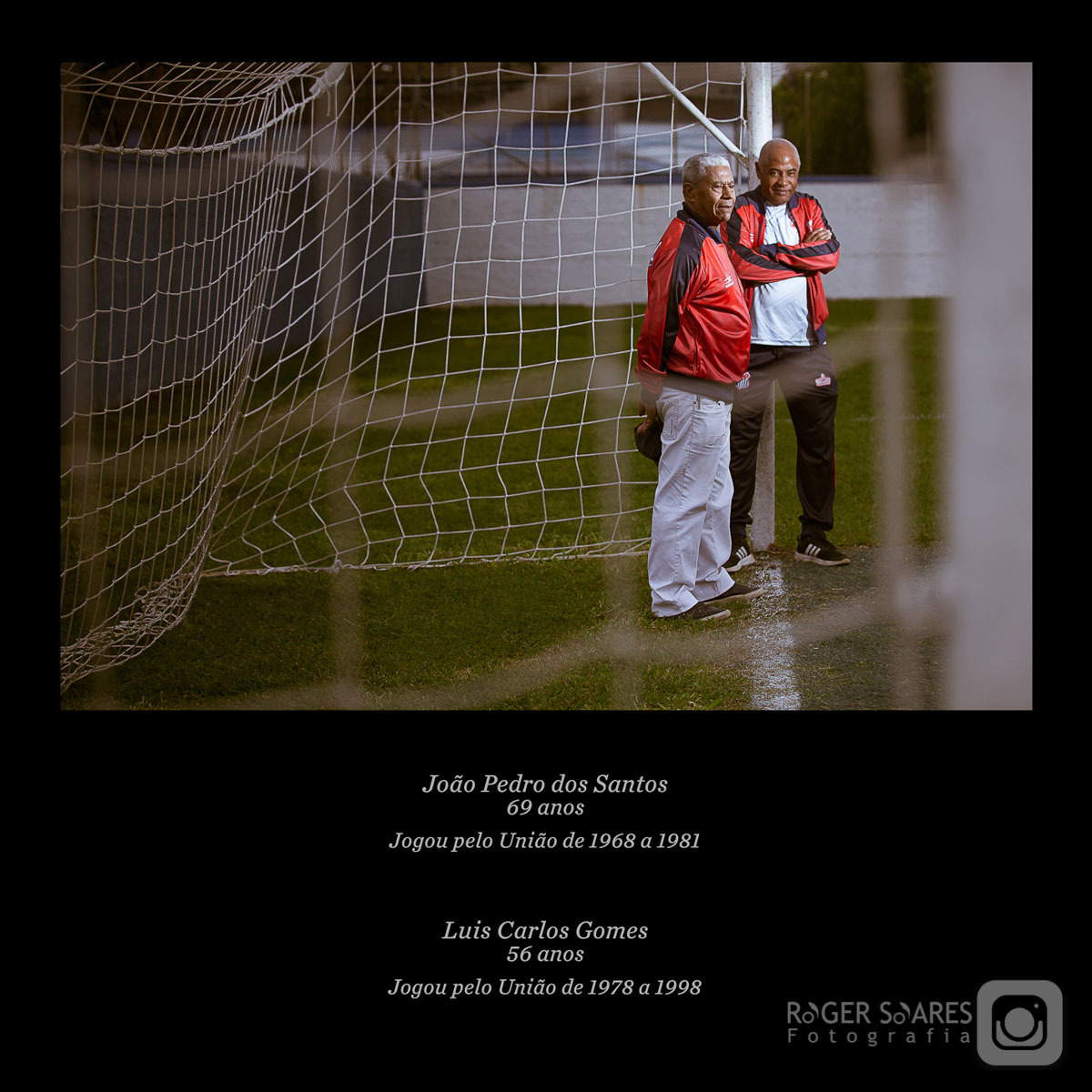 Exposição Fotográfica Aruja São Paulo Prefeitura Roger Soares Fotografo Documental Fotografia Artística Telas Impressão Personalidades Idosos Professores Arte Fine Retratista Jogadores de Futebol Esporte Esportistas Campo Gol Bola Atletas