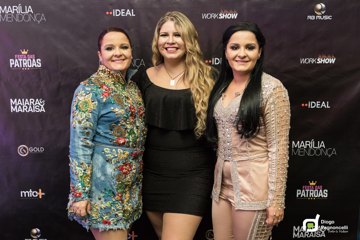 Marilia Mendonça com Mariara e Maraisa. Foto Diogo Pagnoncelli.