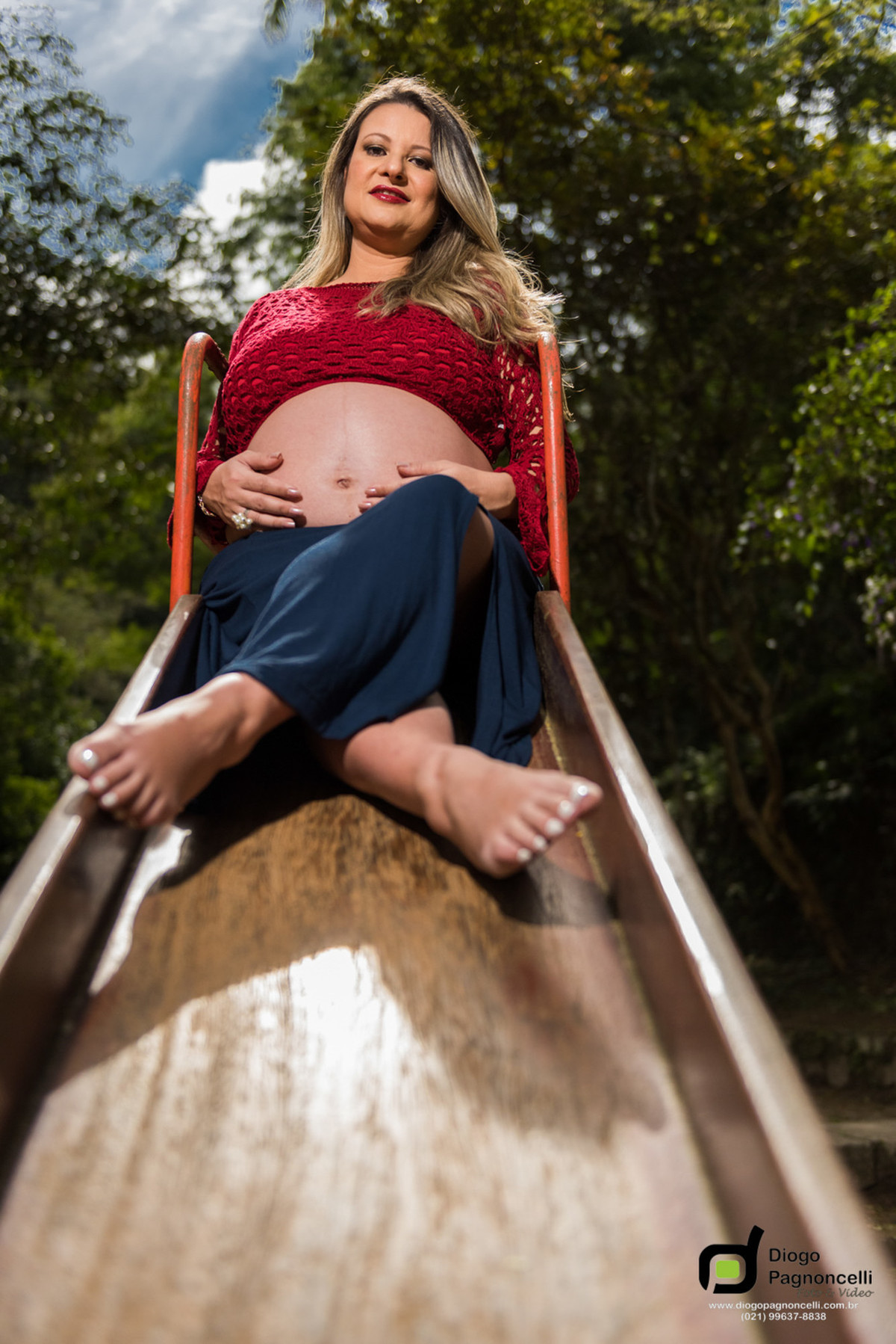 Gestante no escorrega. Foto Diogo Pagnoncelli.