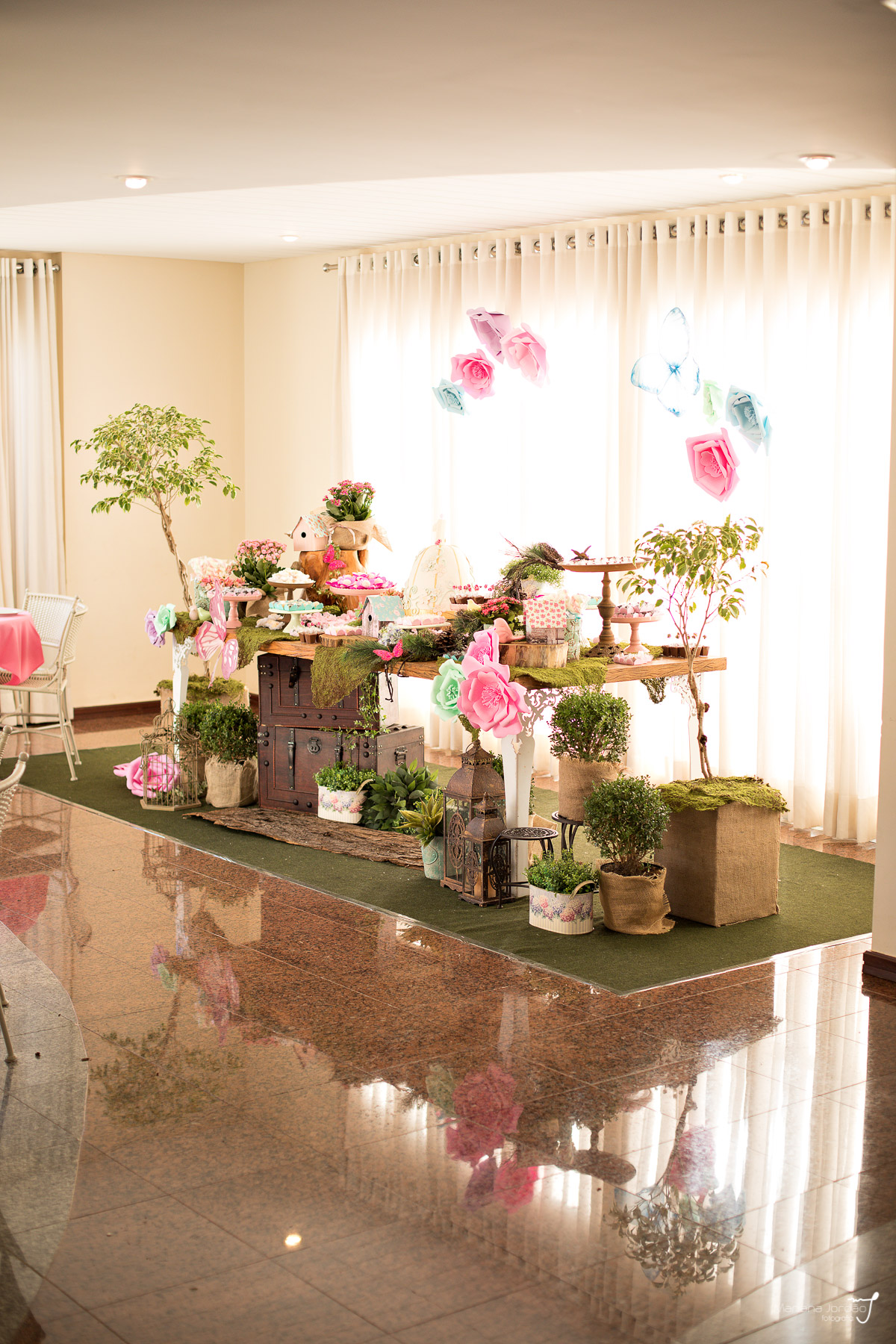 Decoração de festa de 1 aninho Jardim das borboletas