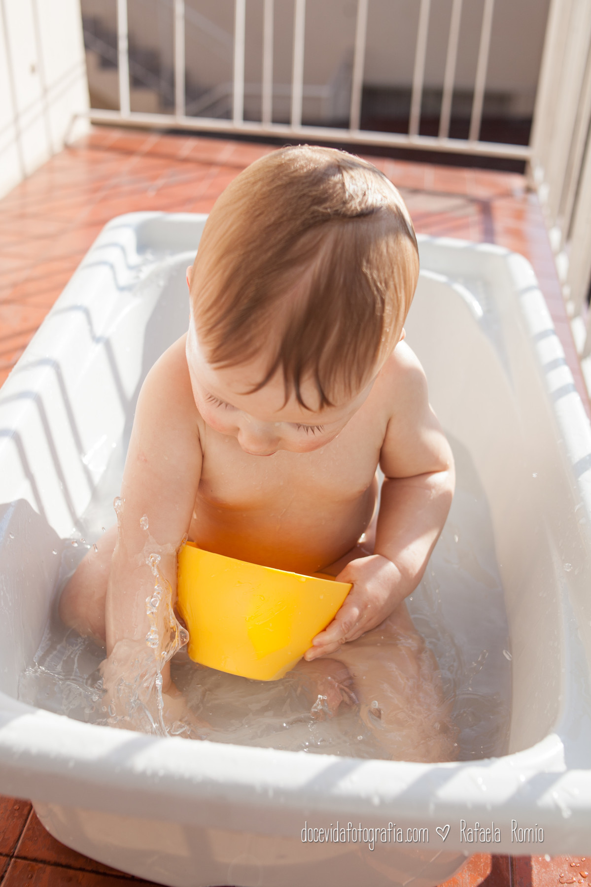 Smash the Cake Festa Aniversário banho água