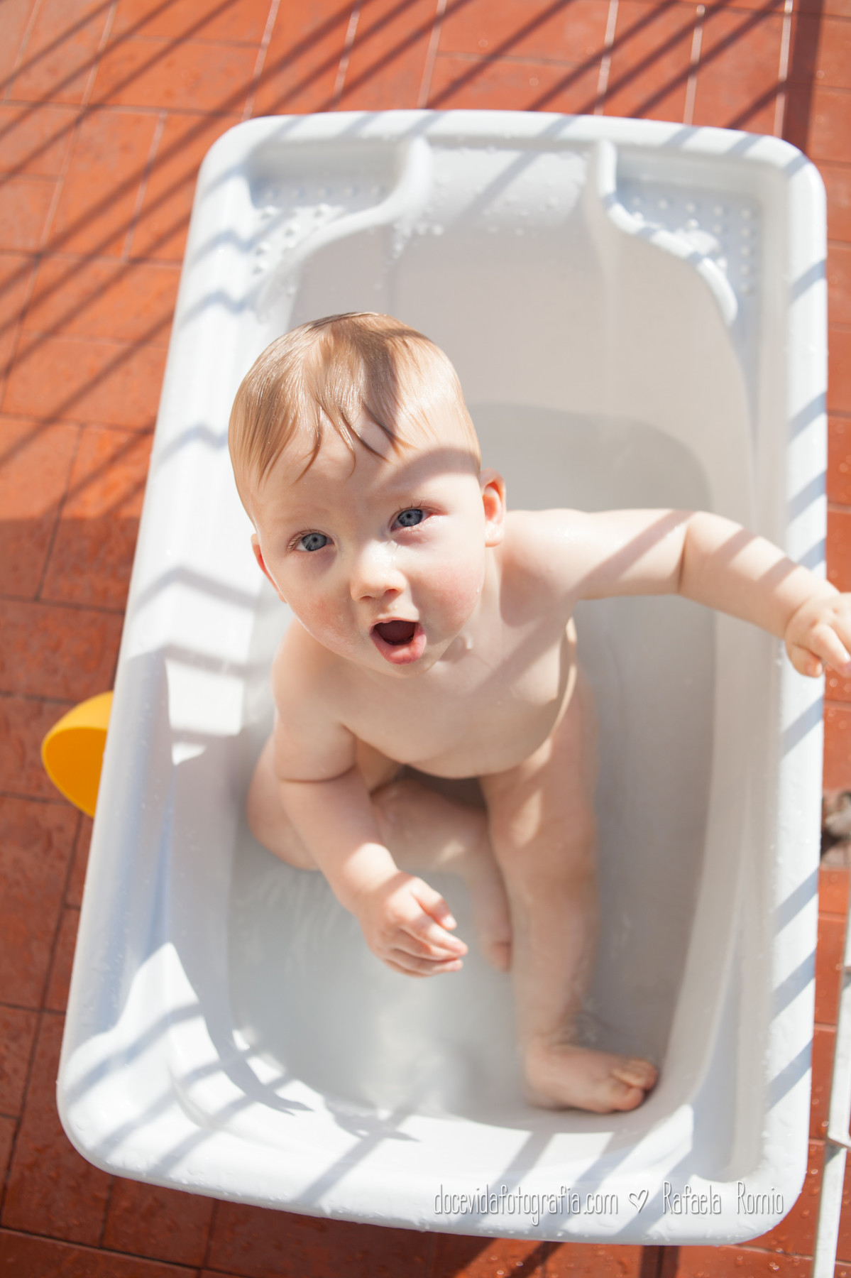 Smash the Cake Festa Aniversário banho água