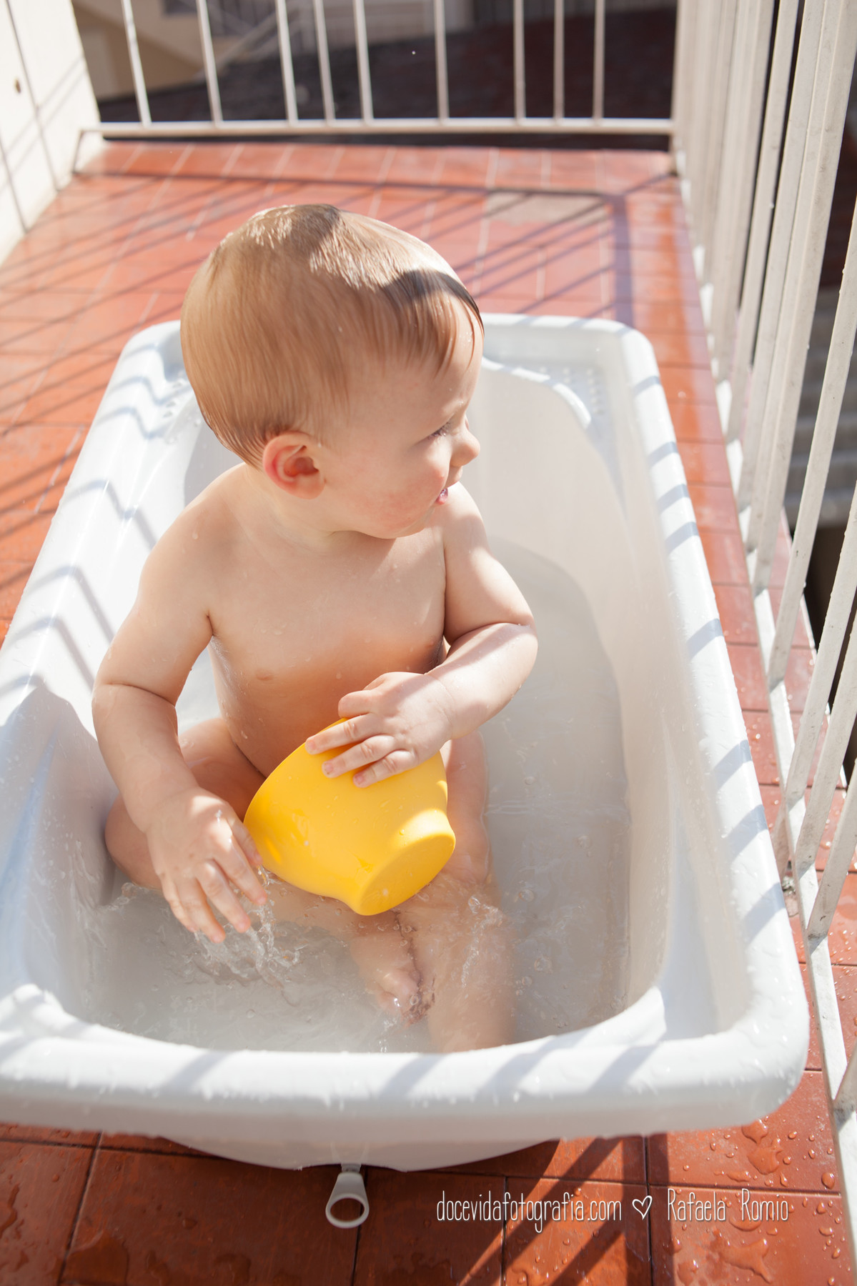 Smash the Cake Festa Aniversário banho água