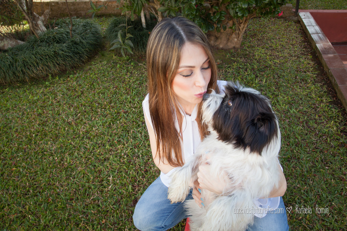 fotografia ensaio gestante com cão Caxias do Sul