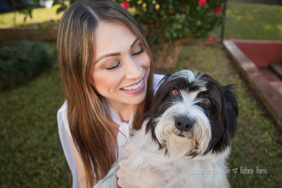fotografia ensaio gestante com cão Caxias do Sul