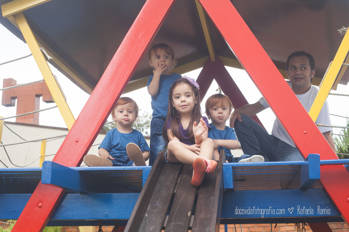 fotos familia trigemeos da Michele