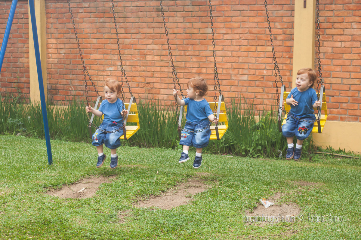 fotos familia trigemeos da Michele