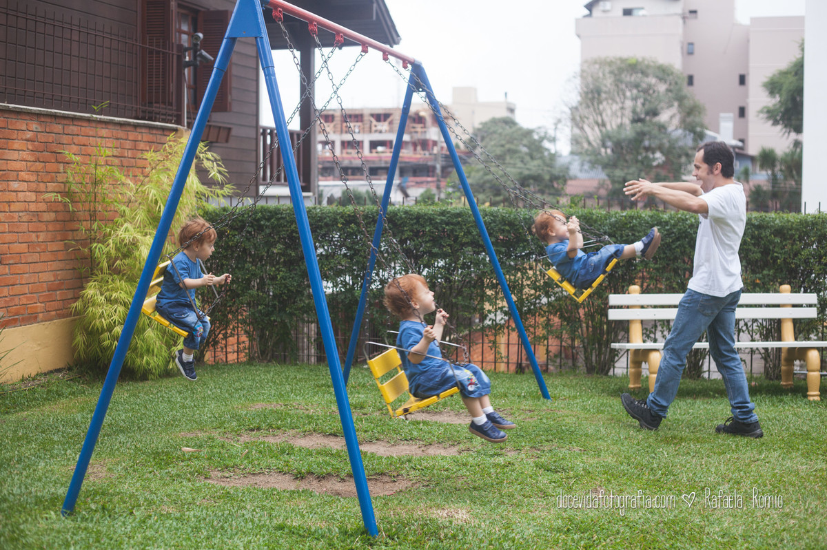 fotos familia trigemeos da Michele