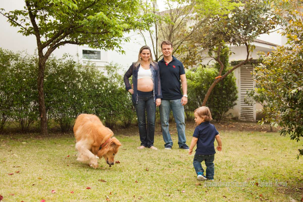 ensaio fotografia gestante familia pet Caxias do Sul