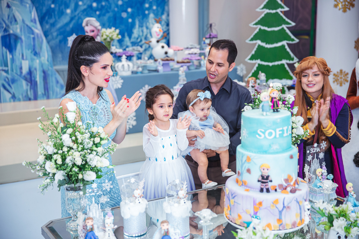 Crie um texto para meu site de fotografia falando sobre como foi fotografado a festa de 4 anos da Sophia Tema do aniversário: Frozen no buffet Dudabaluza