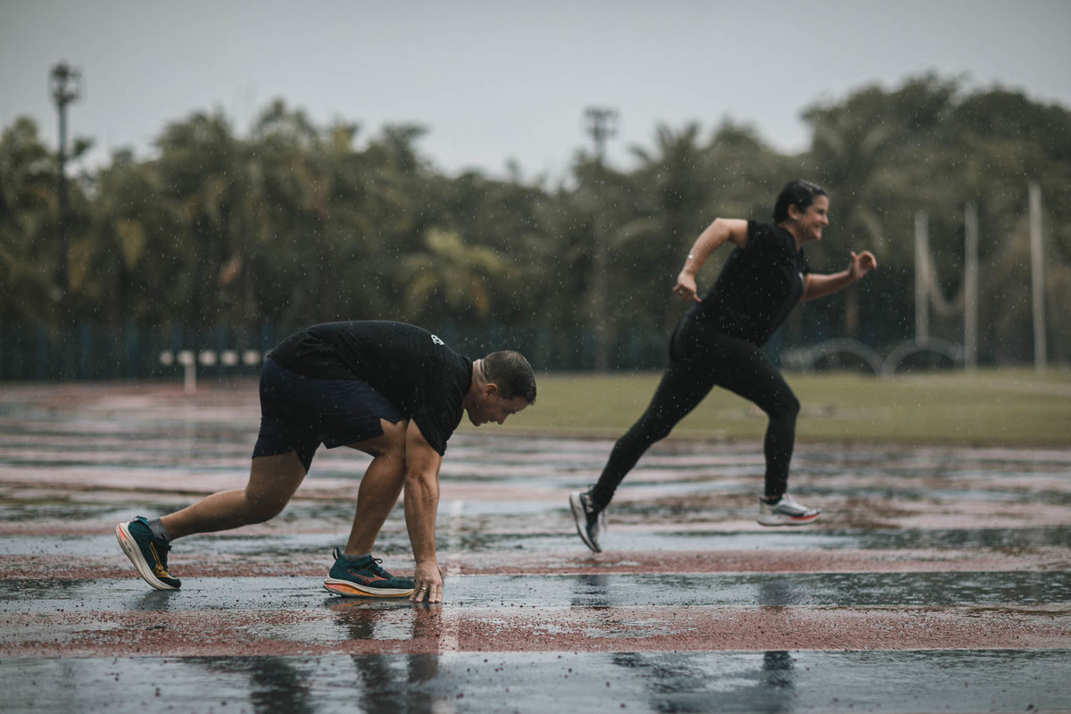 Pre wedding criativo para casal de atletas em Fortaleza.