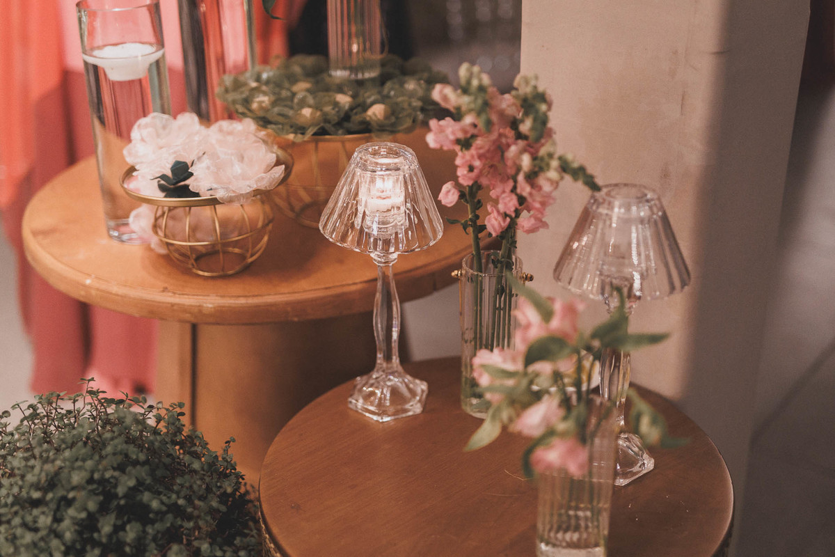 Decoração de casamento elegante no Royal Gourmet Fortaleza.