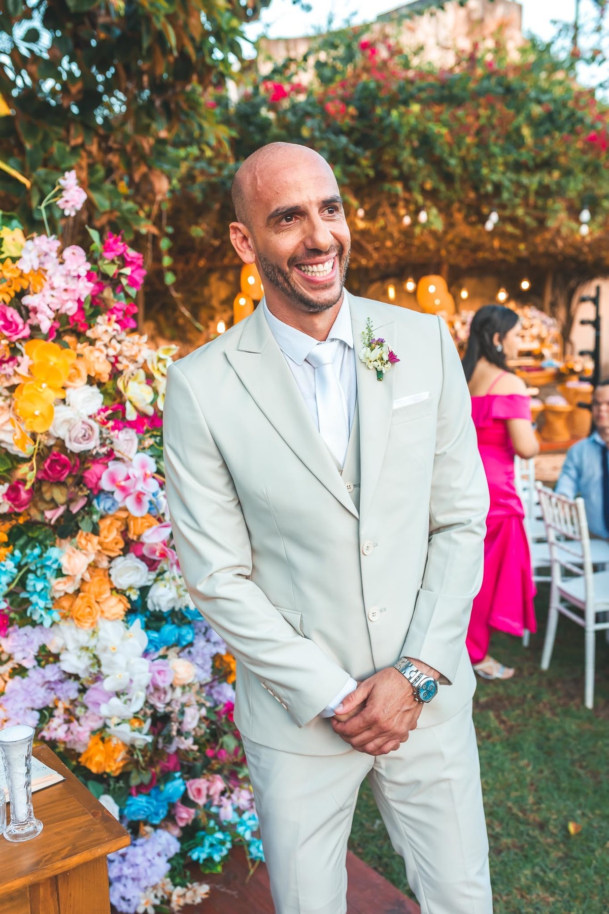 Cerimônia de casamento ao ar livre na Casa Maraponga às 16h