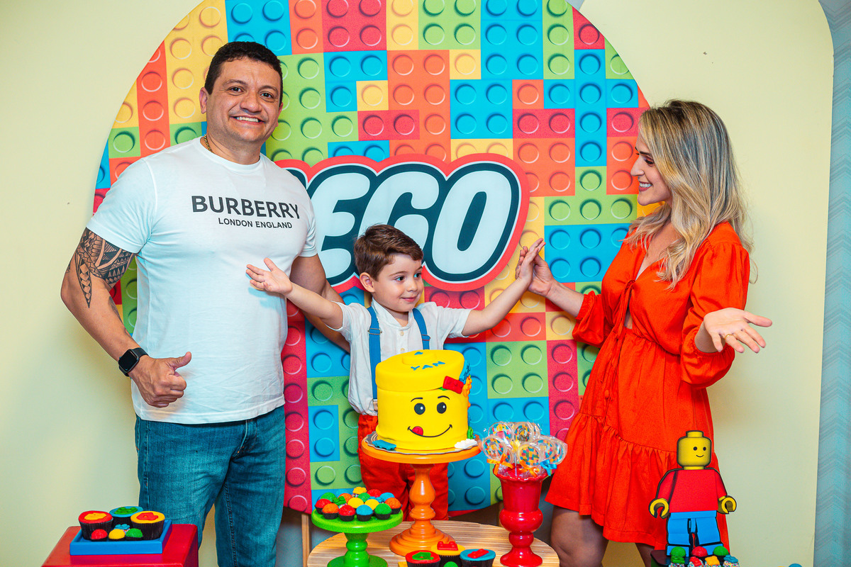 festa infantil-aniversário infantil-festa-aniversário-bolo-tema lego-lego