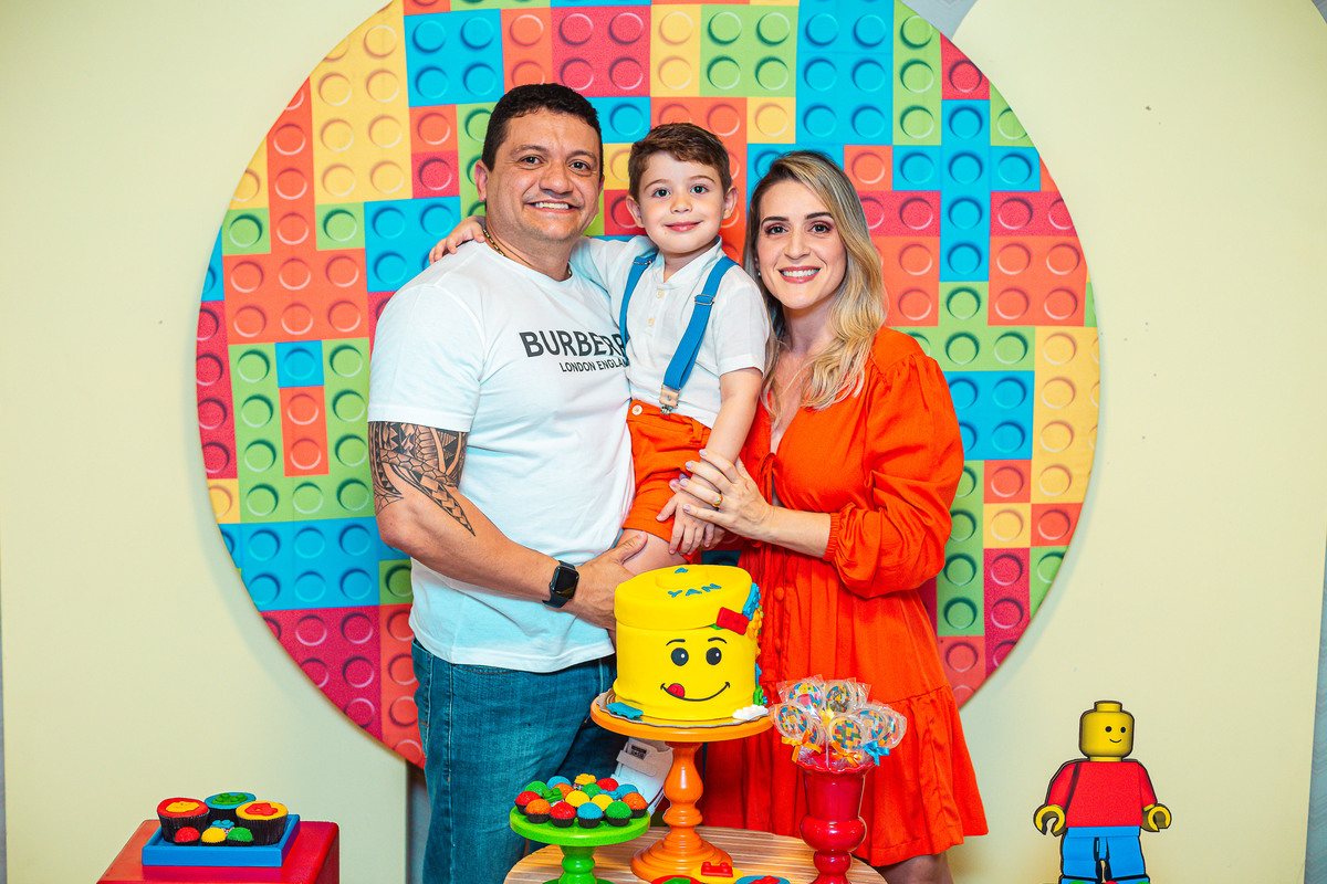 festa infantil-aniversário infantil-festa-aniversário-bolo-tema lego-lego
