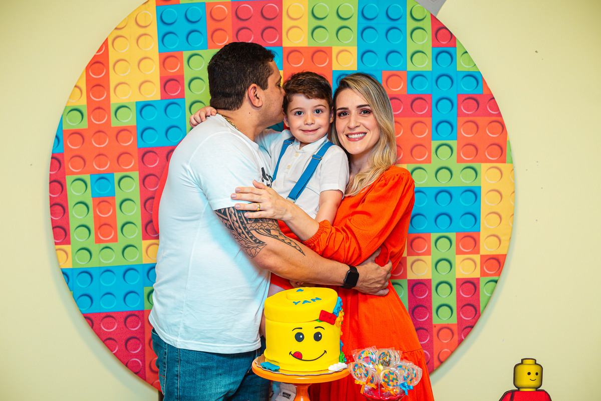 festa infantil-aniversário infantil-festa-aniversário-bolo-tema lego-lego