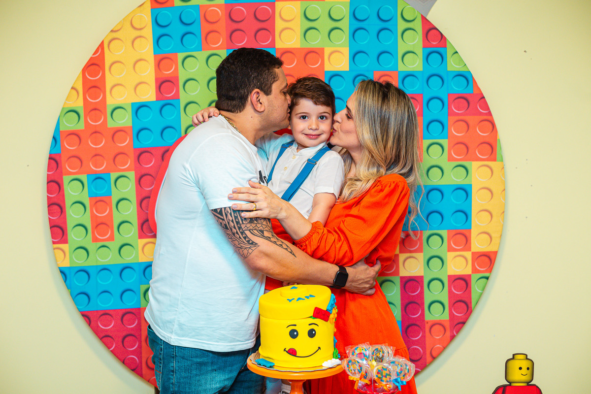 festa infantil-aniversário infantil-festa-aniversário-bolo-tema lego-lego