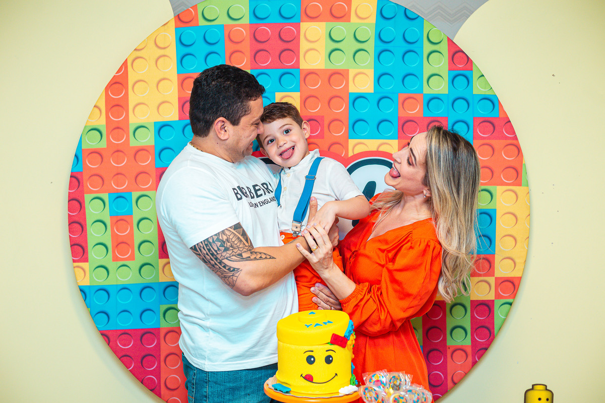 festa infantil-aniversário infantil-festa-aniversário-bolo-tema lego-lego