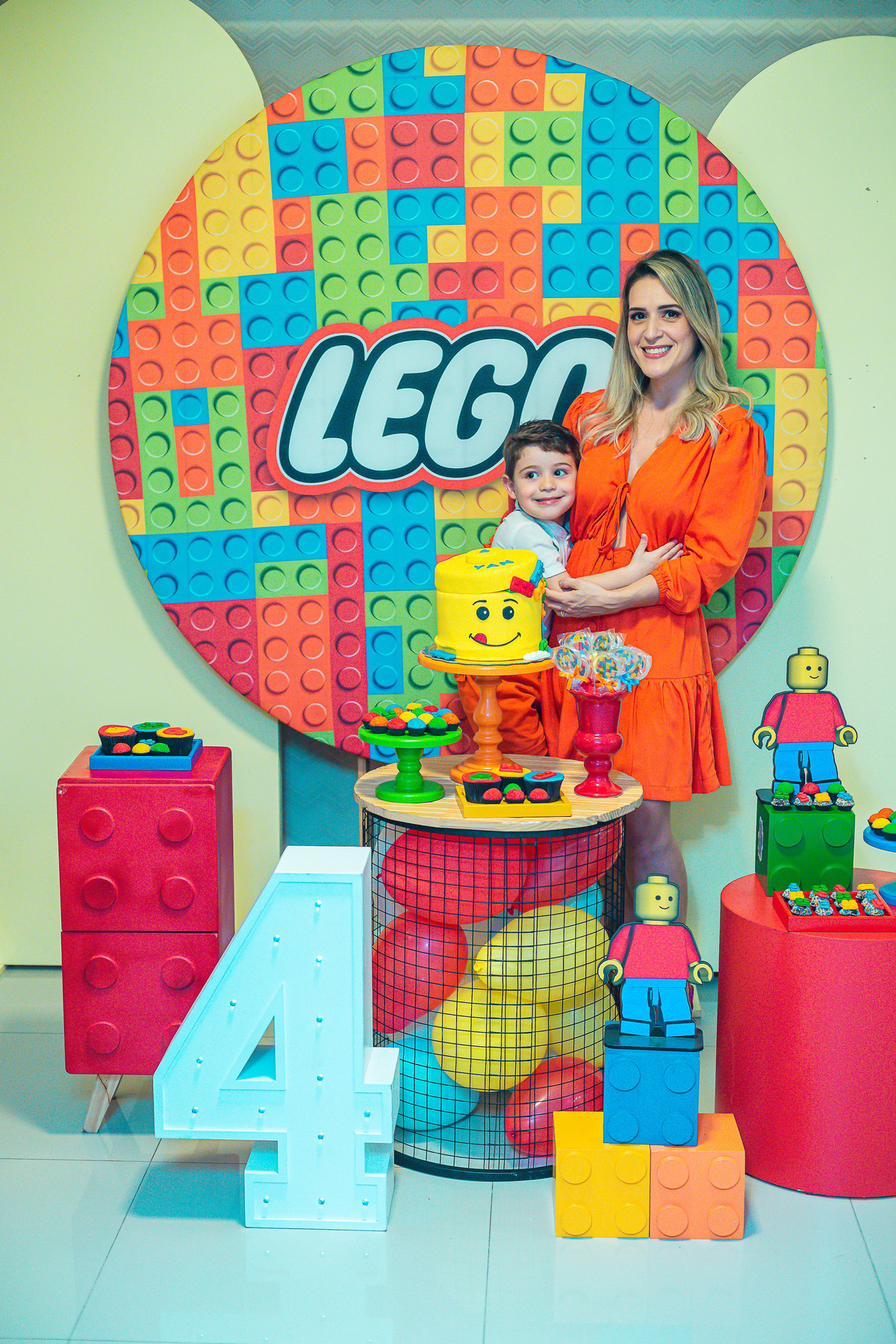 festa infantil-aniversário infantil-festa-aniversário-bolo-tema lego-lego