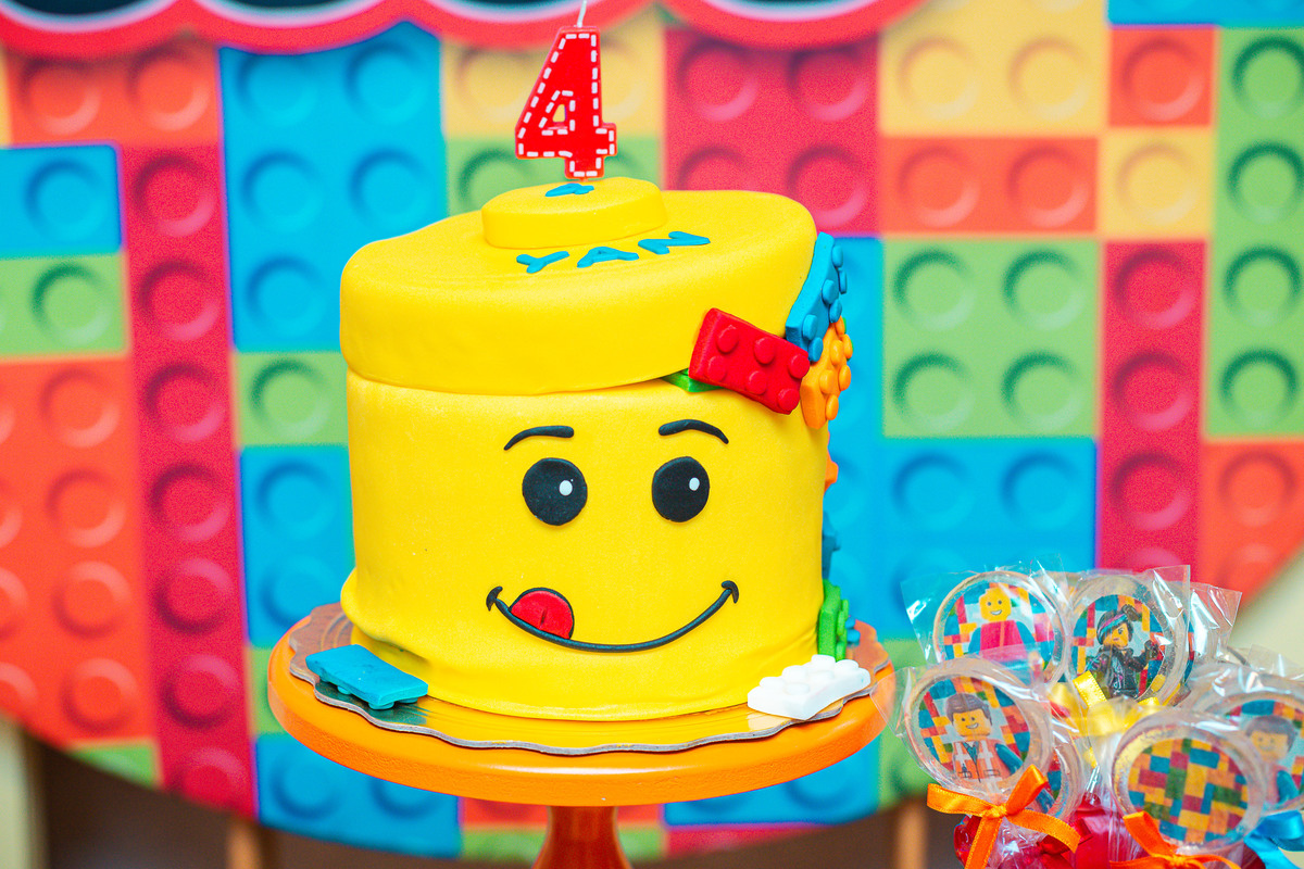 festa infantil-aniversário infantil-festa-aniversário-bolo-tema lego-lego