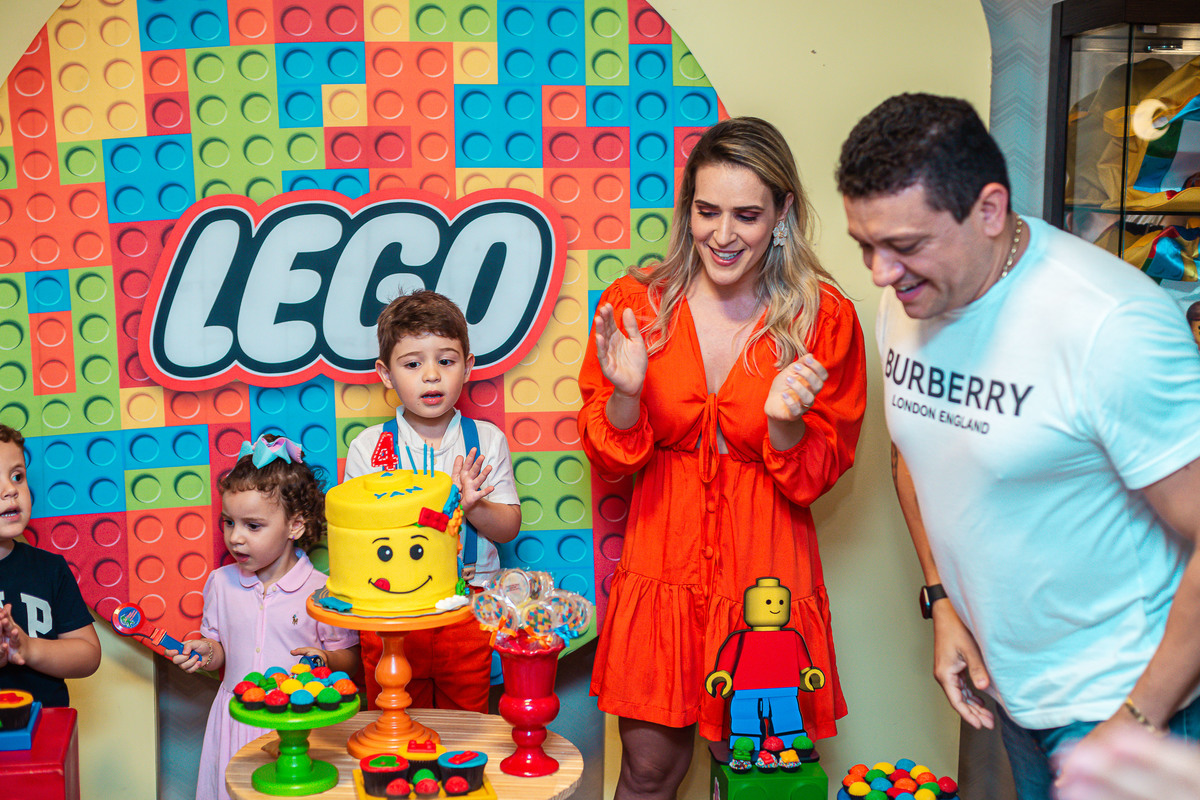 festa infantil-aniversário infantil-festa-aniversário-bolo-tema lego-lego